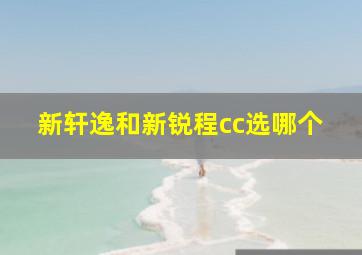 新轩逸和新锐程cc选哪个