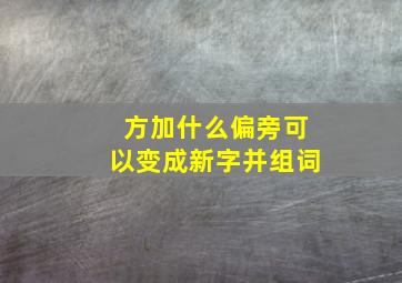 方加什么偏旁可以变成新字并组词