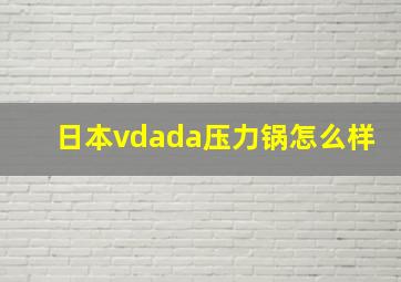 日本vdada压力锅怎么样