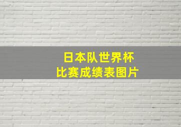 日本队世界杯比赛成绩表图片