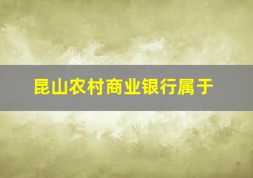 昆山农村商业银行属于