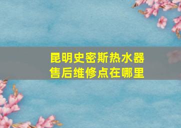 昆明史密斯热水器售后维修点在哪里