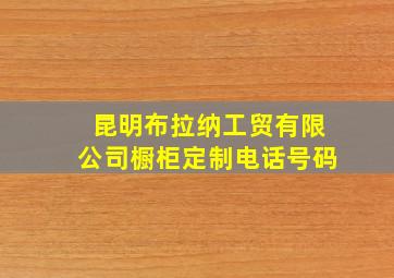 昆明布拉纳工贸有限公司橱柜定制电话号码