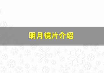 明月镜片介绍