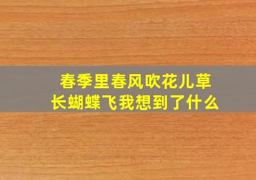 春季里春风吹花儿草长蝴蝶飞我想到了什么