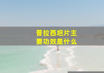 普拉西坦片主要功效是什么