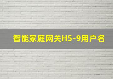 智能家庭网关H5-9用户名