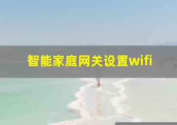 智能家庭网关设置wifi