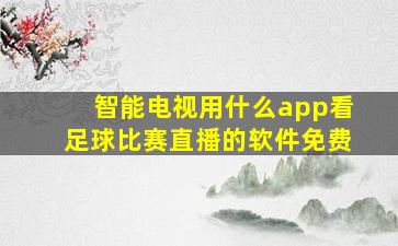 智能电视用什么app看足球比赛直播的软件免费