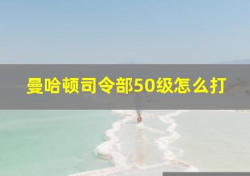 曼哈顿司令部50级怎么打