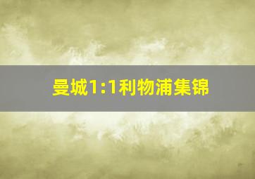 曼城1:1利物浦集锦