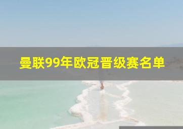 曼联99年欧冠晋级赛名单