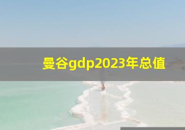 曼谷gdp2023年总值