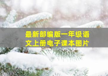 最新部编版一年级语文上册电子课本图片