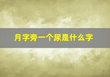 月字旁一个尿是什么字