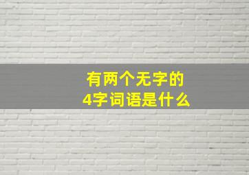 有两个无字的4字词语是什么