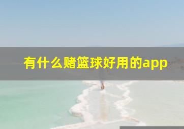 有什么赌篮球好用的app