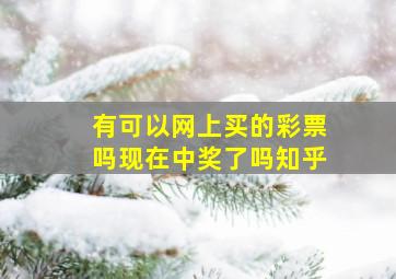 有可以网上买的彩票吗现在中奖了吗知乎