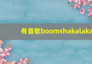 有首歌boomshakalaka