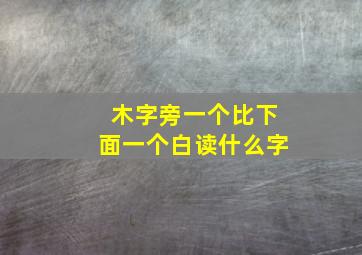 木字旁一个比下面一个白读什么字