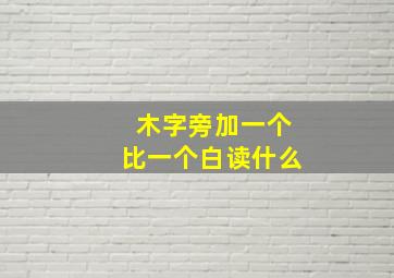 木字旁加一个比一个白读什么