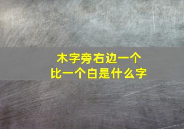 木字旁右边一个比一个白是什么字