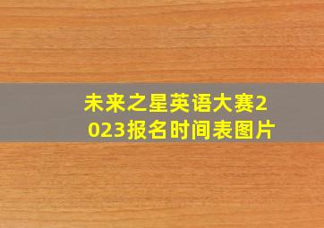 未来之星英语大赛2023报名时间表图片