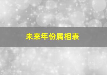 未来年份属相表