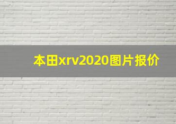 本田xrv2020图片报价