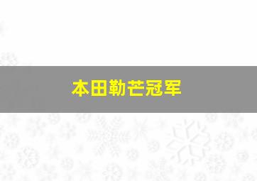 本田勒芒冠军