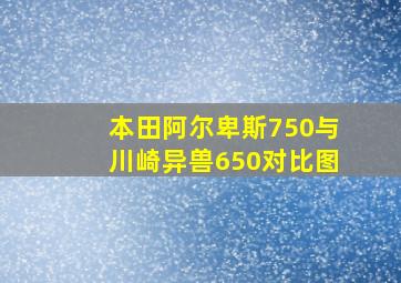 本田阿尔卑斯750与川崎异兽650对比图