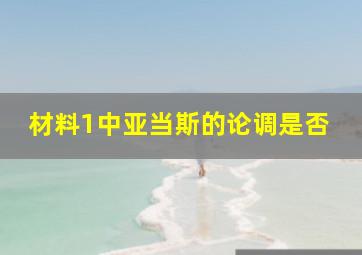 材料1中亚当斯的论调是否