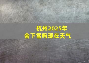 杭州2025年会下雪吗现在天气