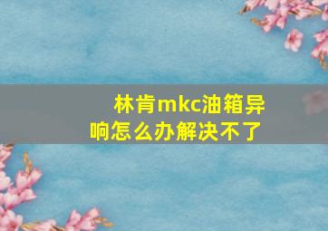 林肯mkc油箱异响怎么办解决不了