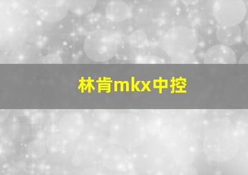 林肯mkx中控