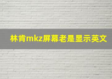 林肯mkz屏幕老是显示英文