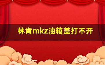 林肯mkz油箱盖打不开