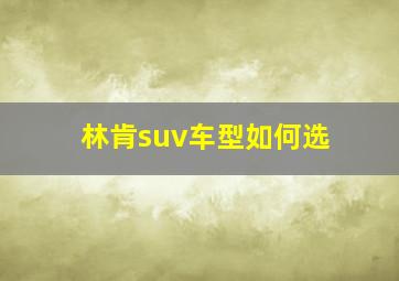 林肯suv车型如何选