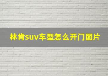 林肯suv车型怎么开门图片