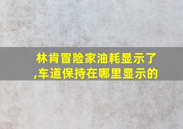 林肯冒险家油耗显示了,车道保持在哪里显示的