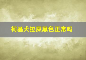 柯基犬拉屎黑色正常吗