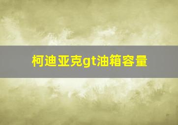 柯迪亚克gt油箱容量