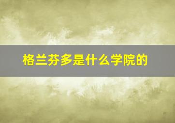 格兰芬多是什么学院的