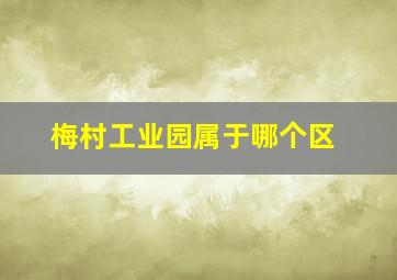 梅村工业园属于哪个区