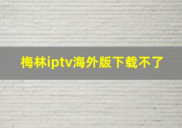 梅林iptv海外版下载不了