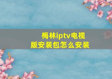 梅林iptv电视版安装包怎么安装