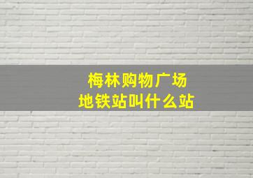 梅林购物广场地铁站叫什么站