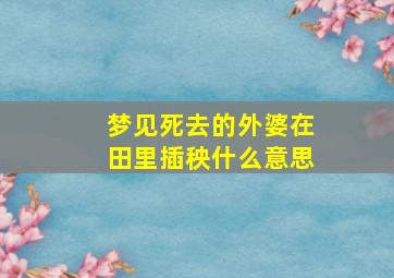 梦见死去的外婆在田里插秧什么意思