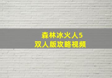 森林冰火人5双人版攻略视频