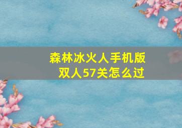 森林冰火人手机版双人57关怎么过